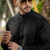 Black Premium Embroidered Panjabi